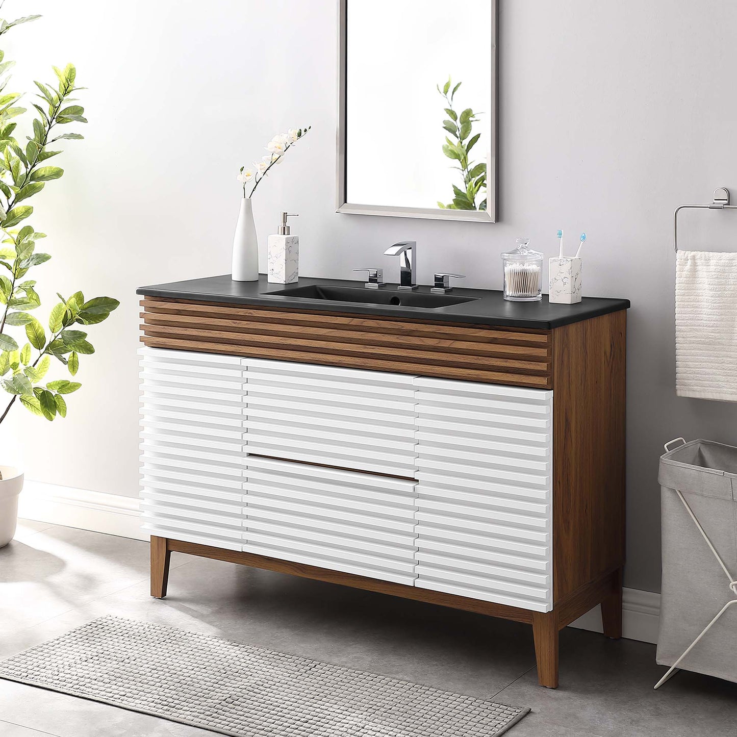 Mueble de baño con lavabo simple de 48" de Modway