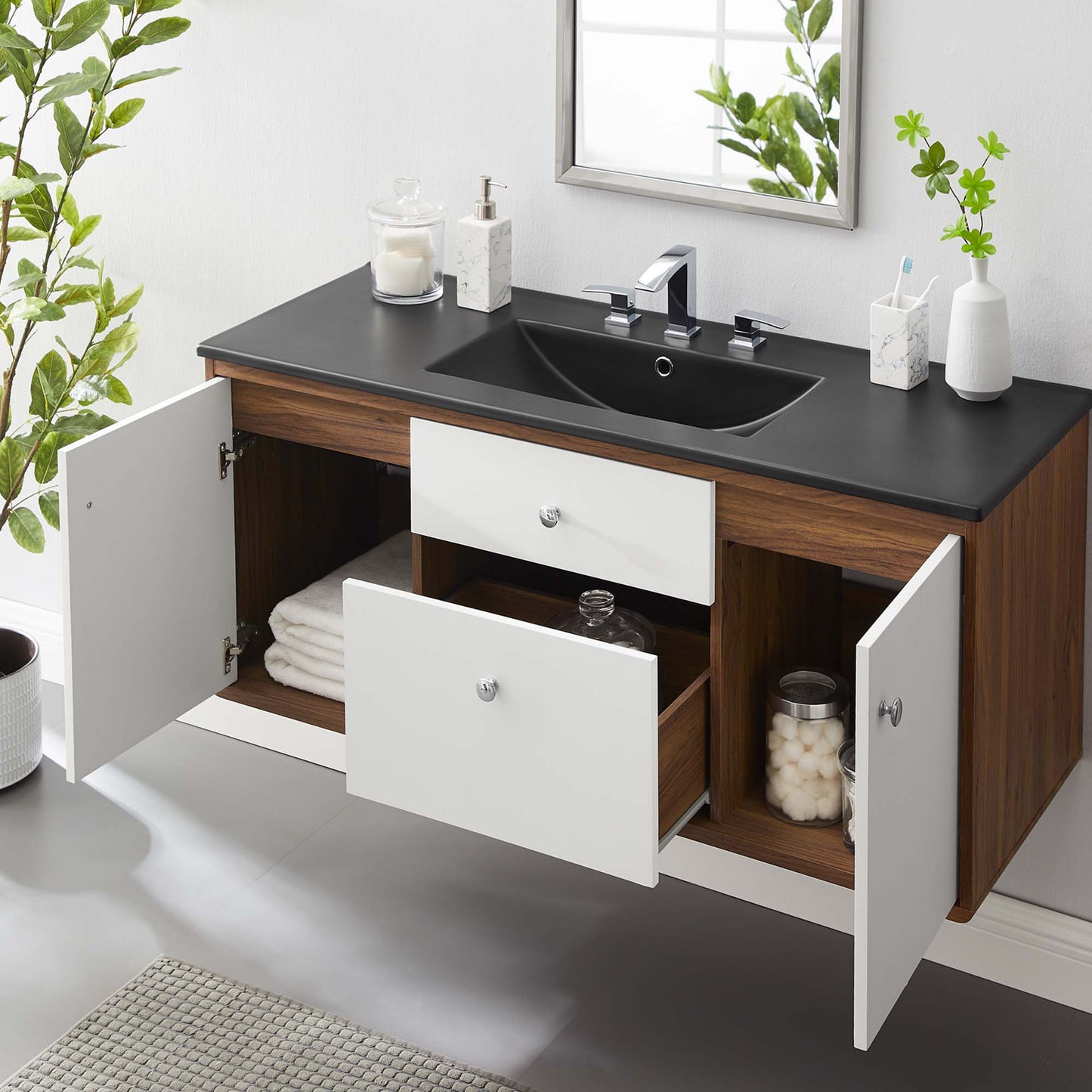 Transmit 48" Wall-Mount Bathroom Vanity