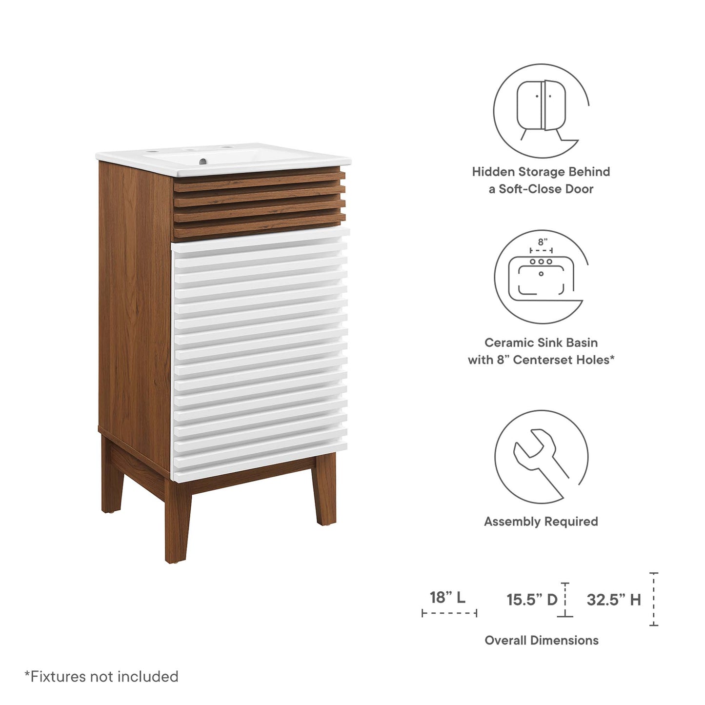 Render 18" Bathroom Vanity Cabinet