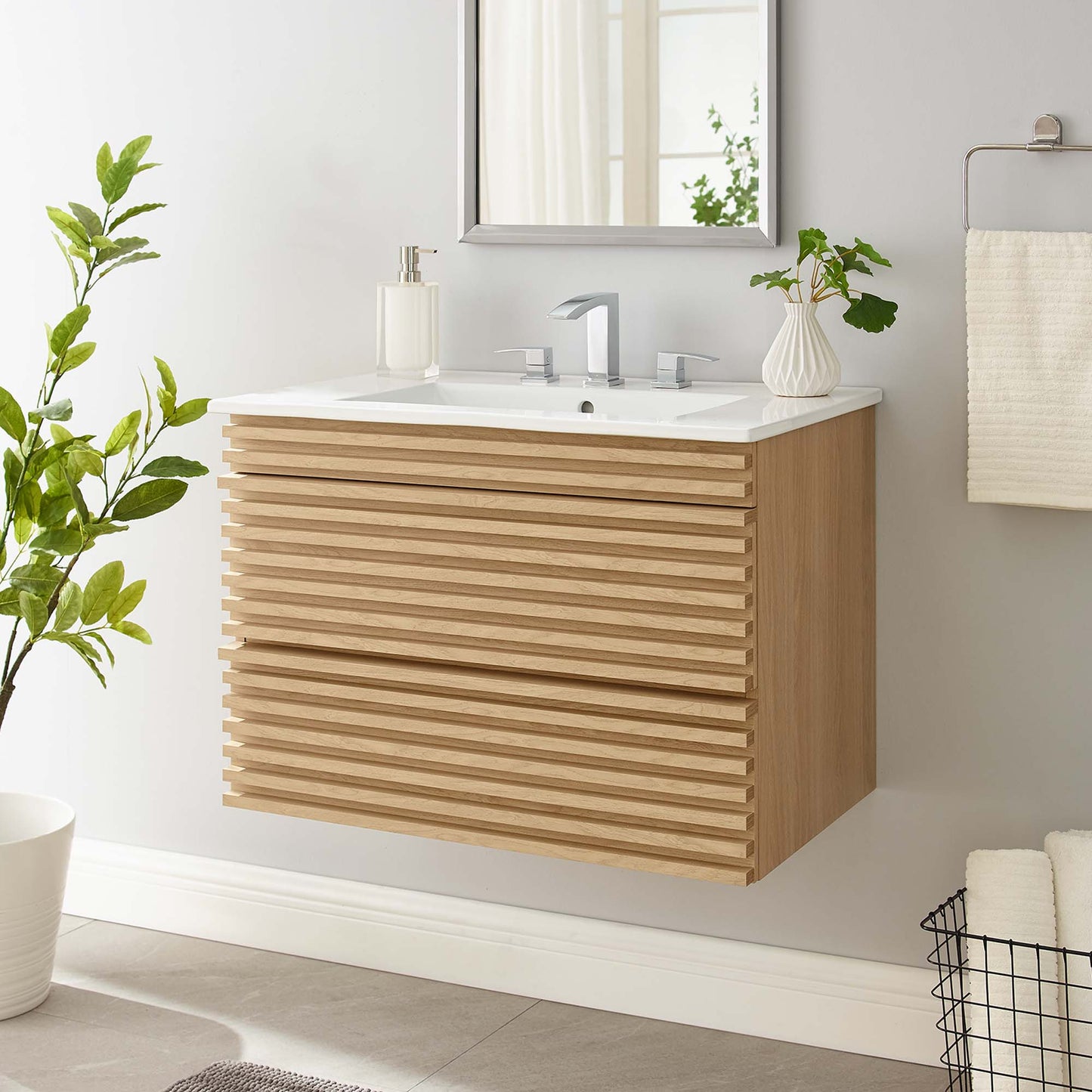 Render 30" Wall-Mount Bathroom Vanity