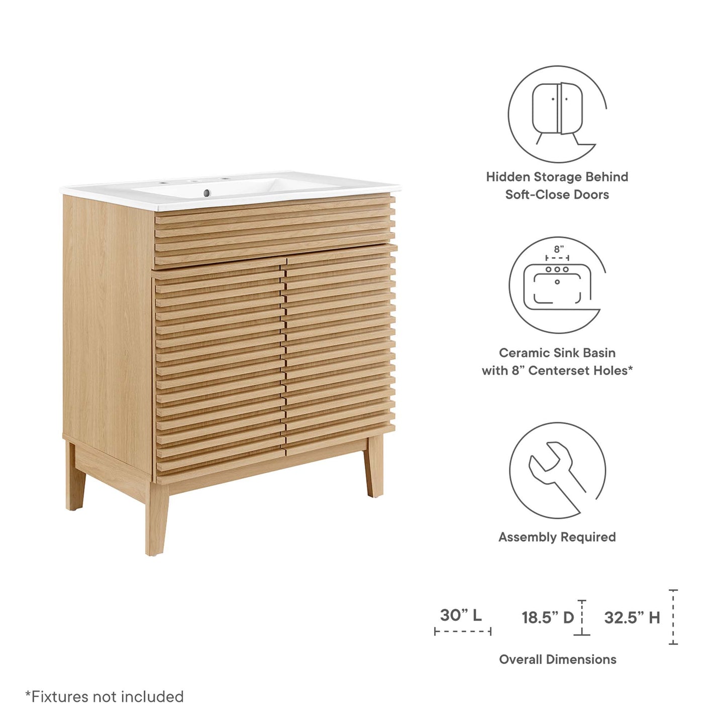 Render 30" Bathroom Vanity Cabinet