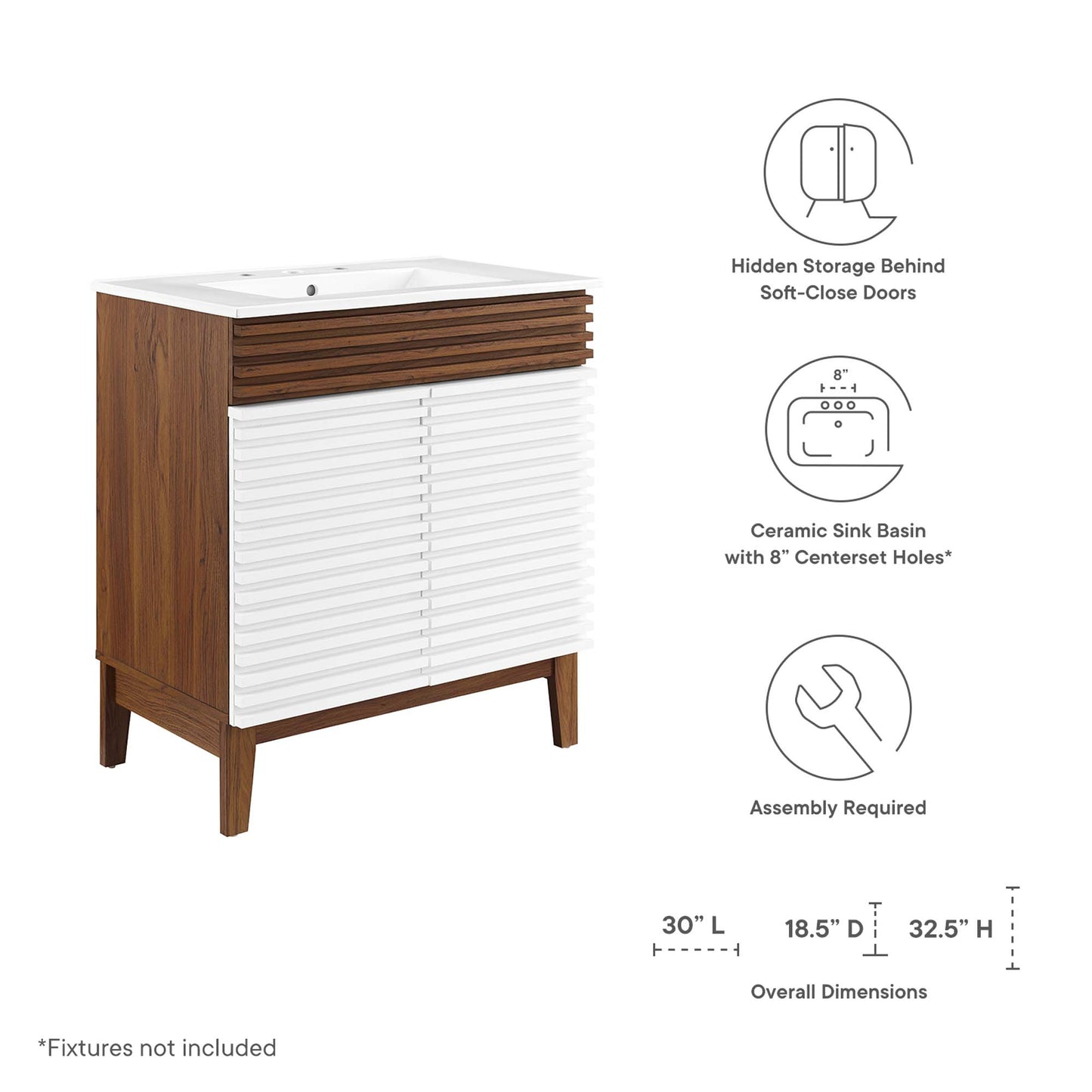 Render 30" Bathroom Vanity Cabinet