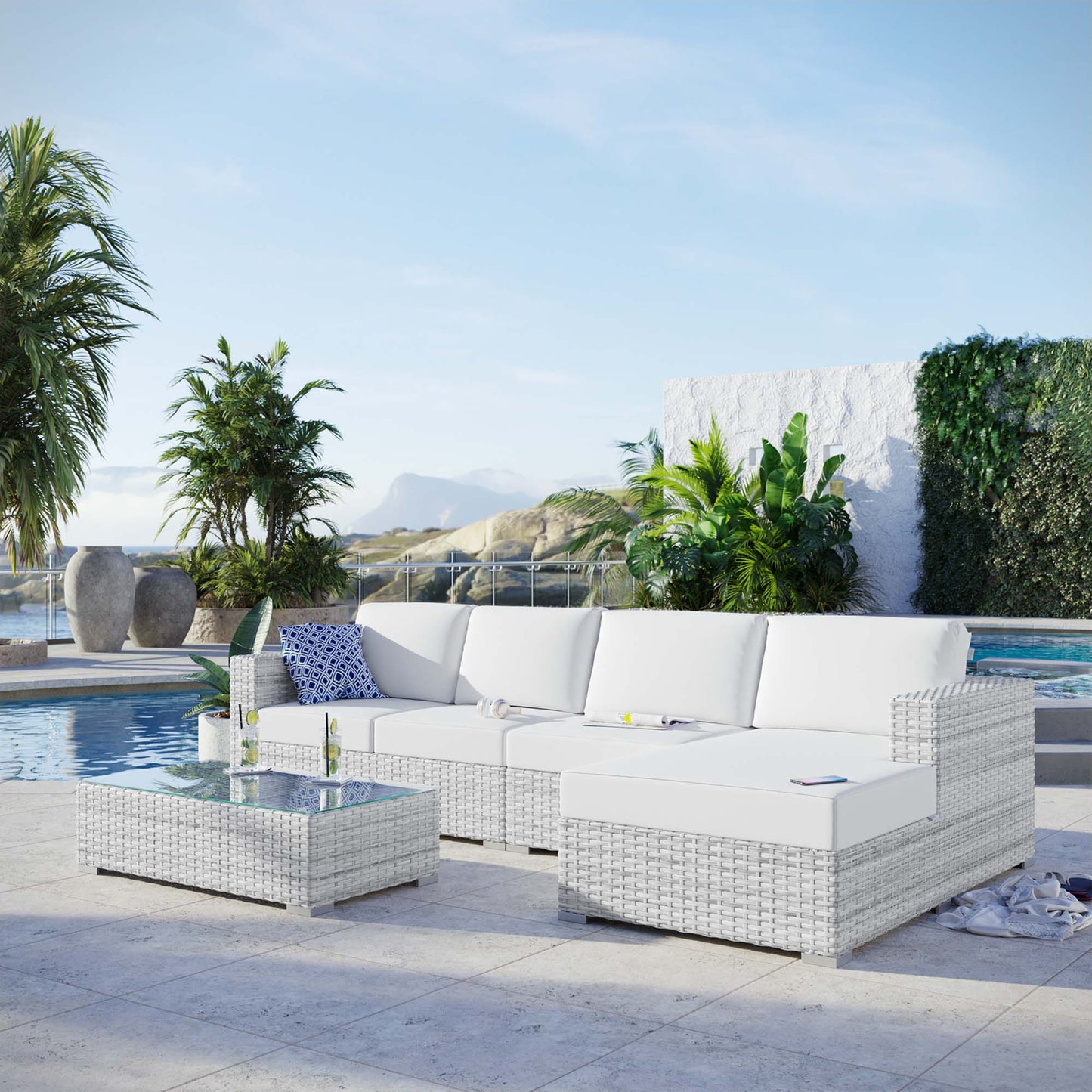 Convene 4-Piece Outdoor Patio Sectional Set