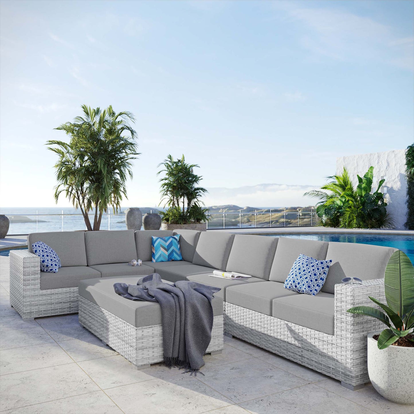 Convene 6-Piece Outdoor Patio Sectional Set