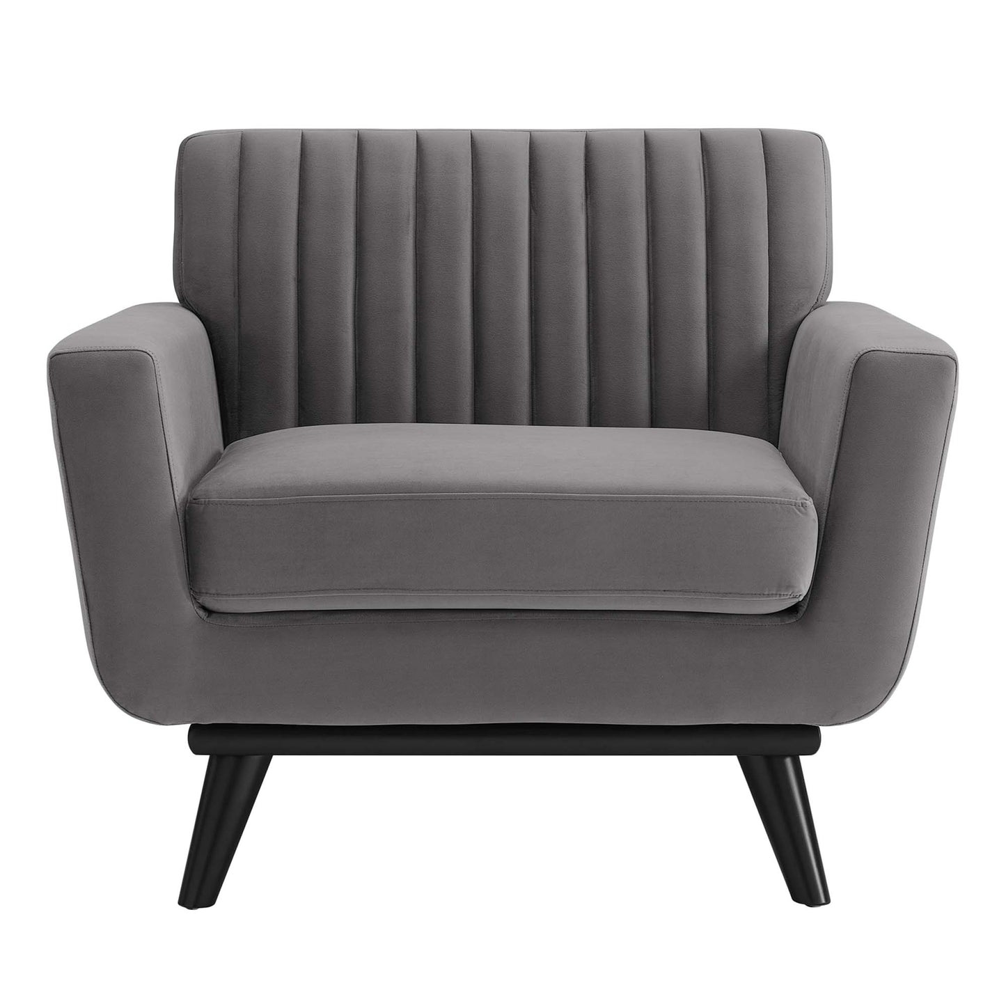 Engage Channel Tufted Performance Velvet Armchair