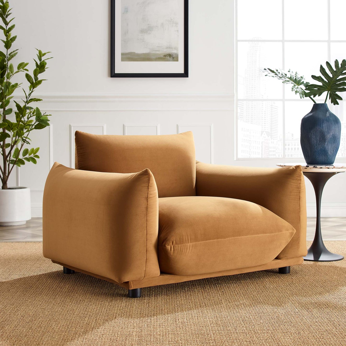 Copious Performance Velvet Armchair