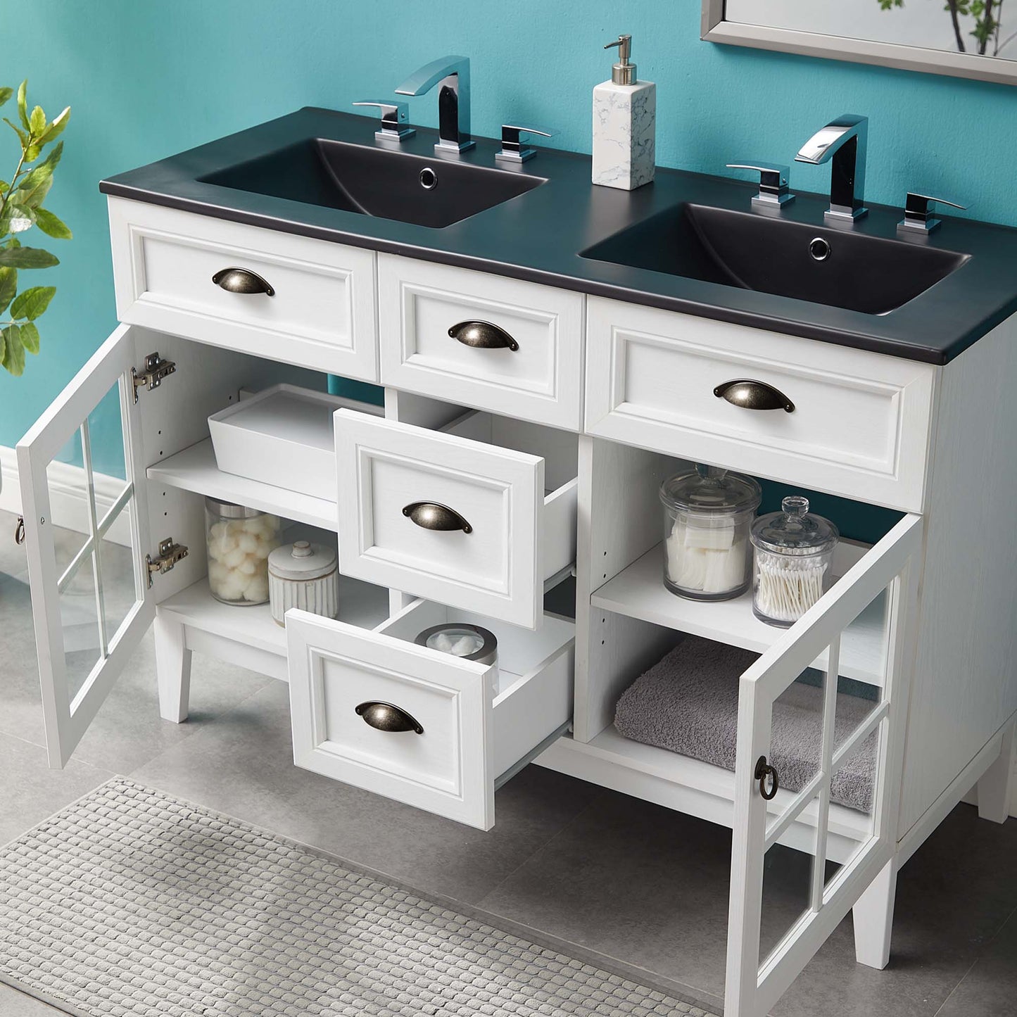 Isle 48" Double Bathroom Vanity Cabinet