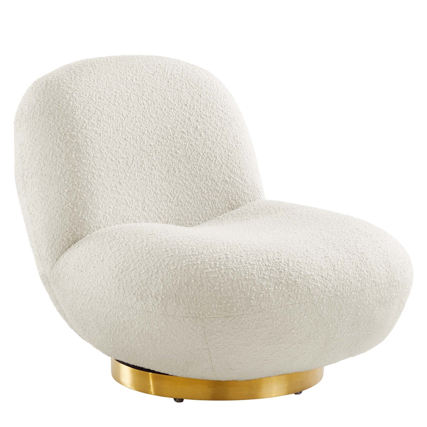 Kindred Boucle Upholstered Upholstered Fabric Swivel Chair