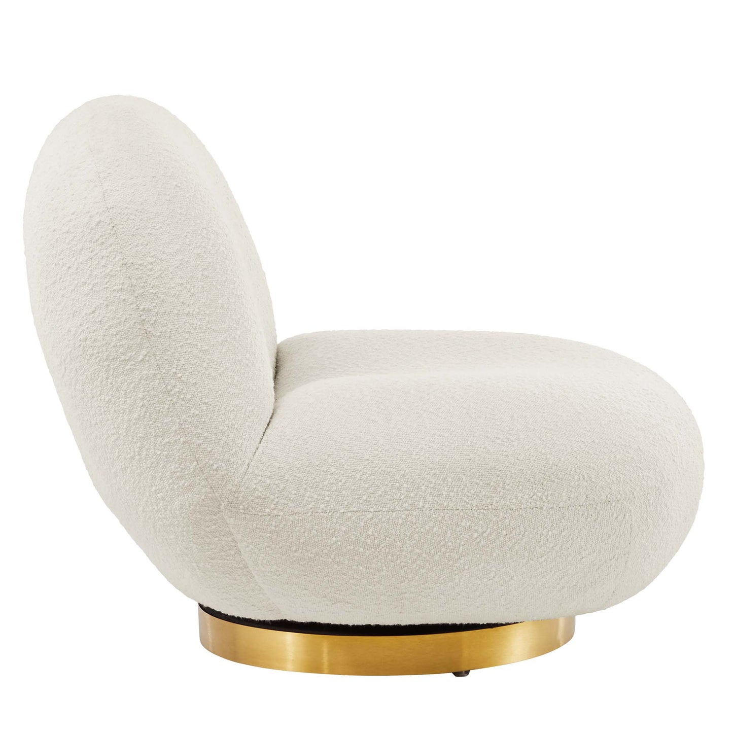 Kindred Boucle Upholstered Upholstered Fabric Swivel Chair