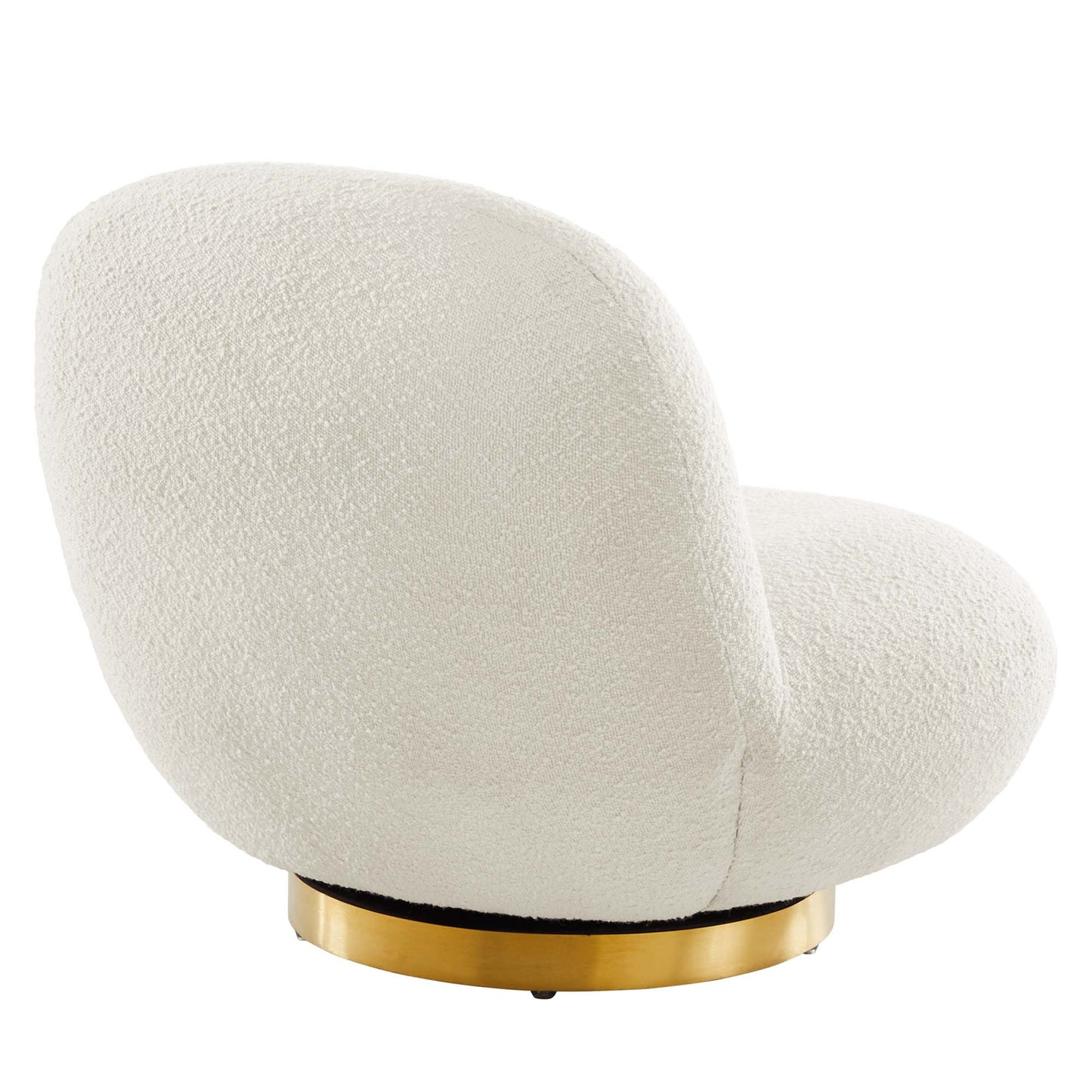 Kindred Boucle Upholstered Upholstered Fabric Swivel Chair