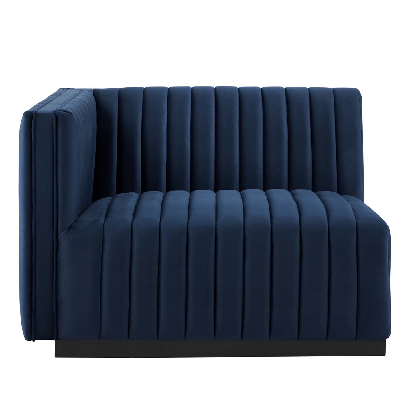 Conjure Channel Tufted Performance Velvet Left-Arm Chair