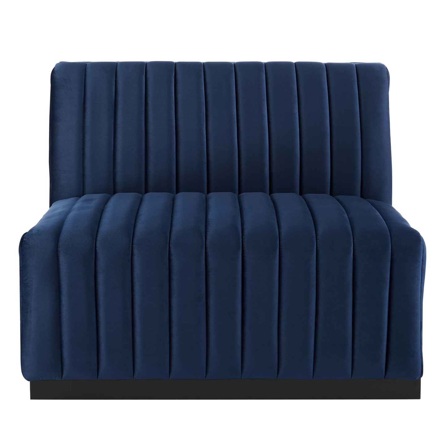 Conjure Channel Tufted Performance Velvet Armless Chair