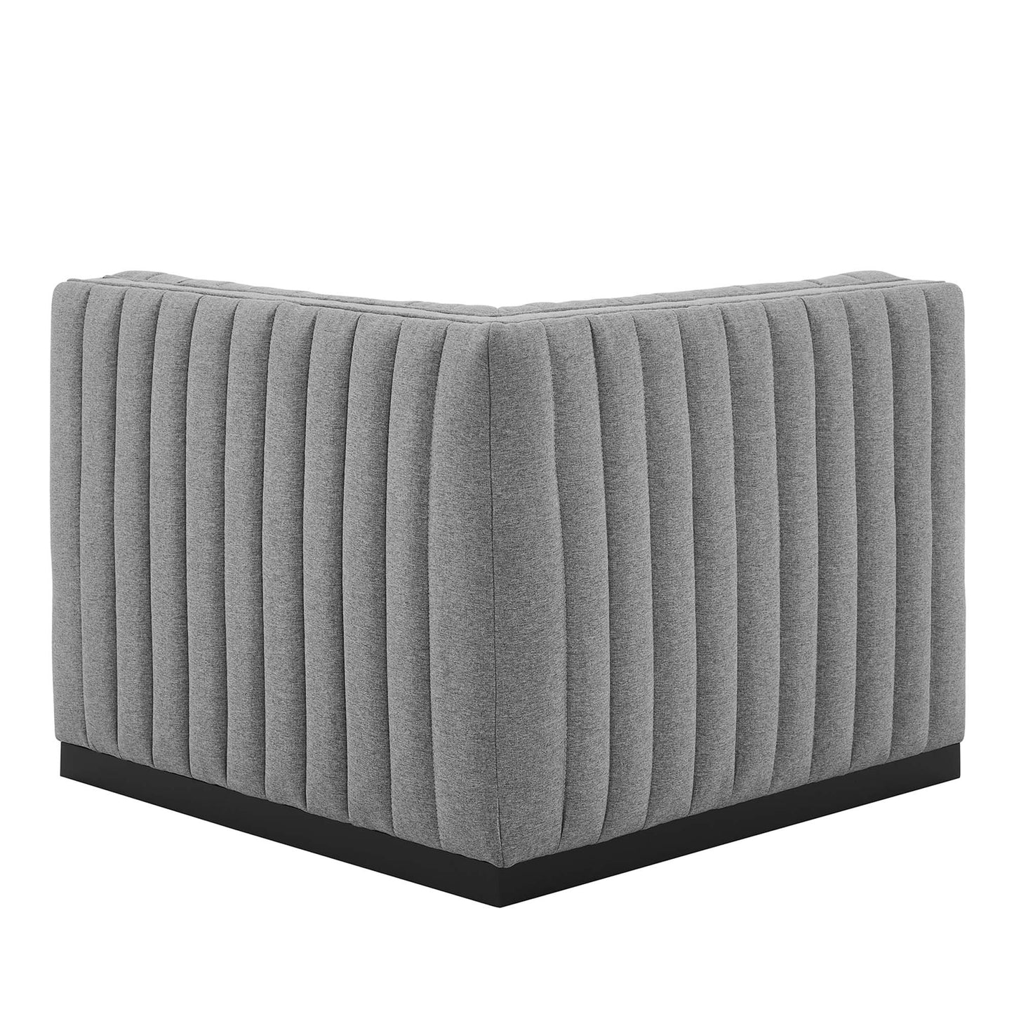 Conjure Channel Tufted Upholstered Fabric Left Corner Chair