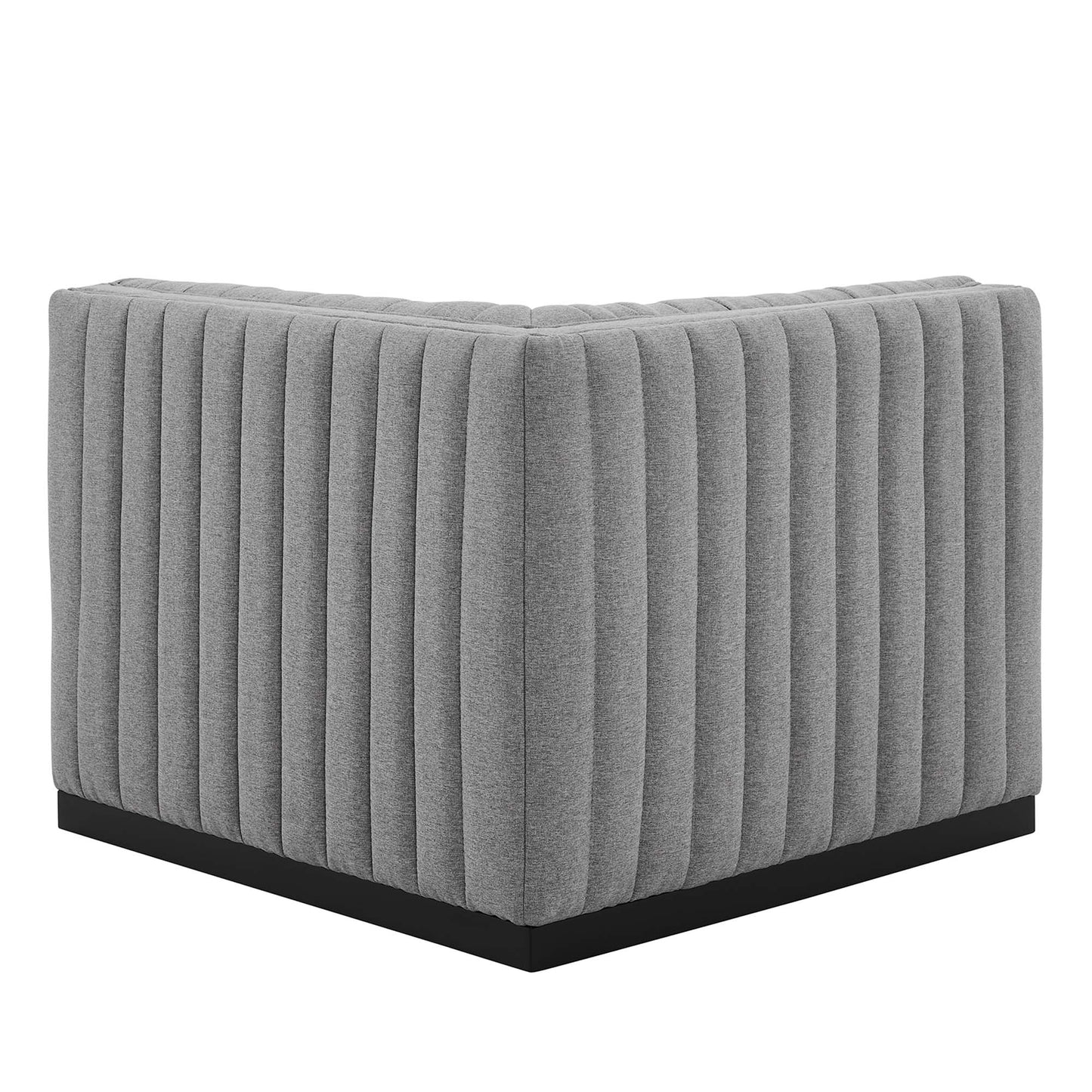 Conjure Channel Tufted Upholstered Fabric Right Corner Chair