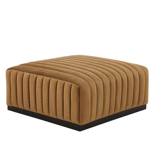 Conjure Channel Tufted Performance Velvet Ottoman