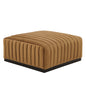 Conjure Channel Tufted Performance Velvet Ottoman