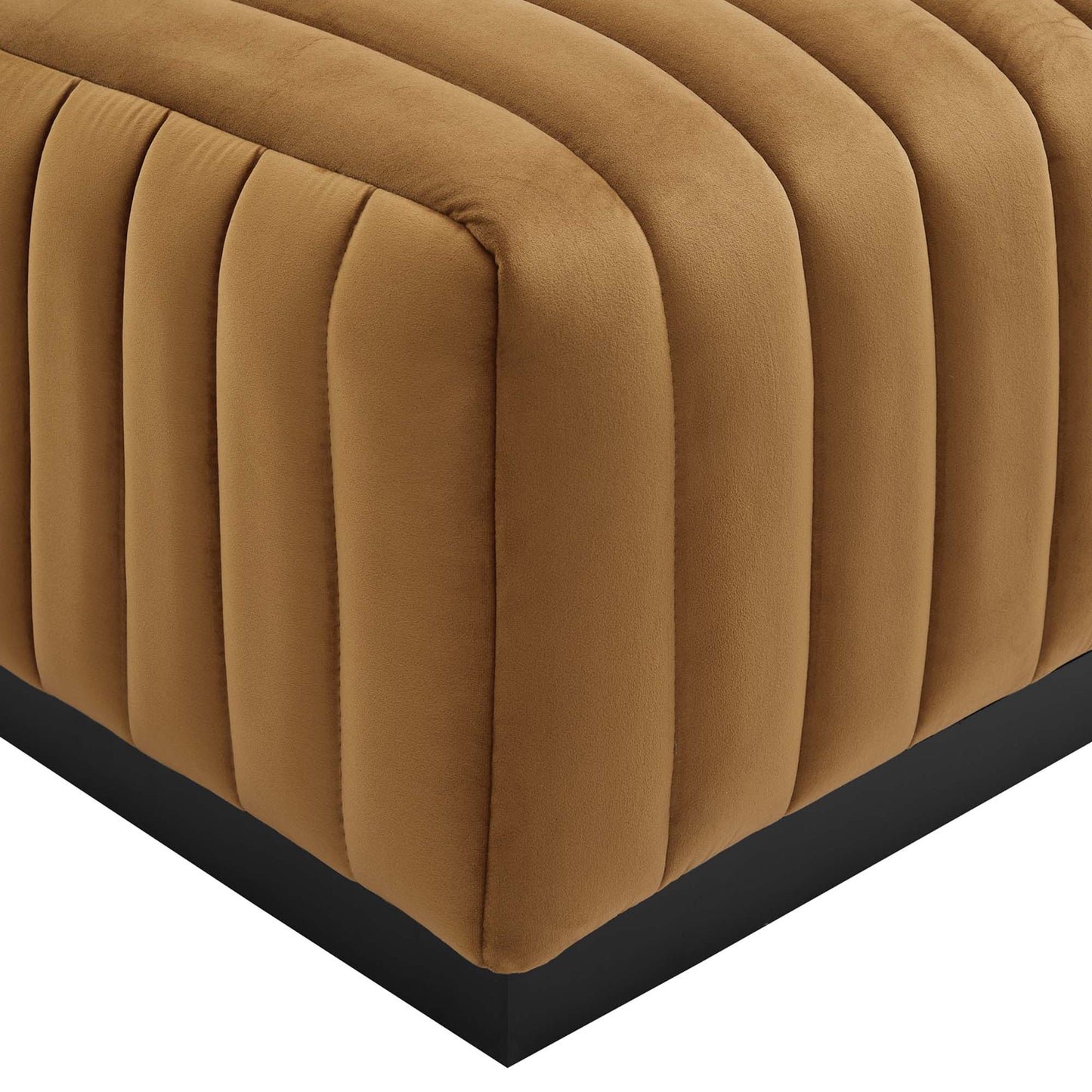 Conjure Channel Tufted Performance Velvet Ottoman