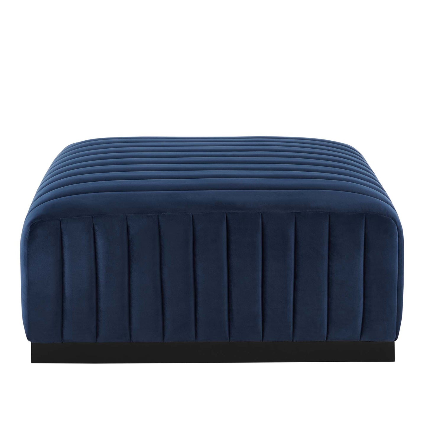 Conjure Channel Tufted Performance Velvet Ottoman