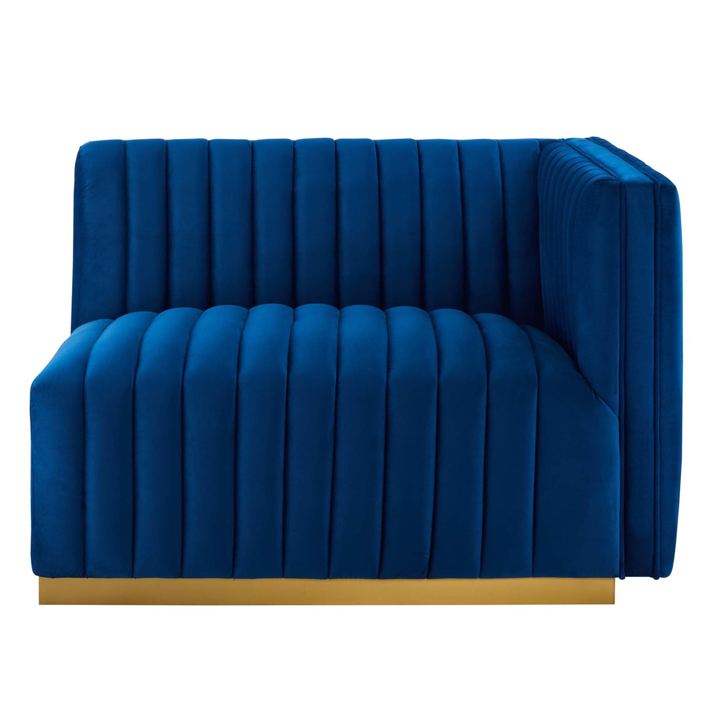 Conjure Channel Tufted Performance Velvet Right-Arm Chair