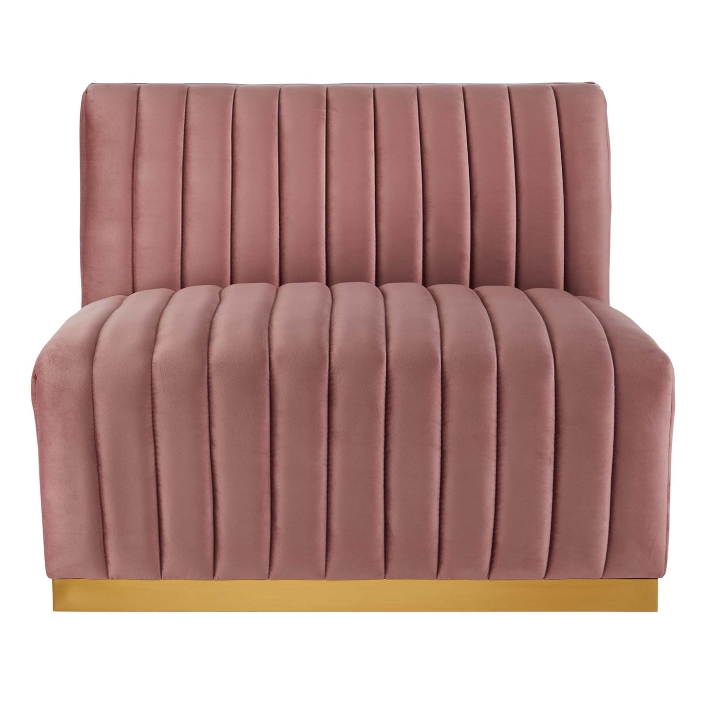 Conjure Channel Tufted Performance Velvet Armless Chair