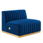 Conjure Channel Tufted Performance Velvet Armless Chair