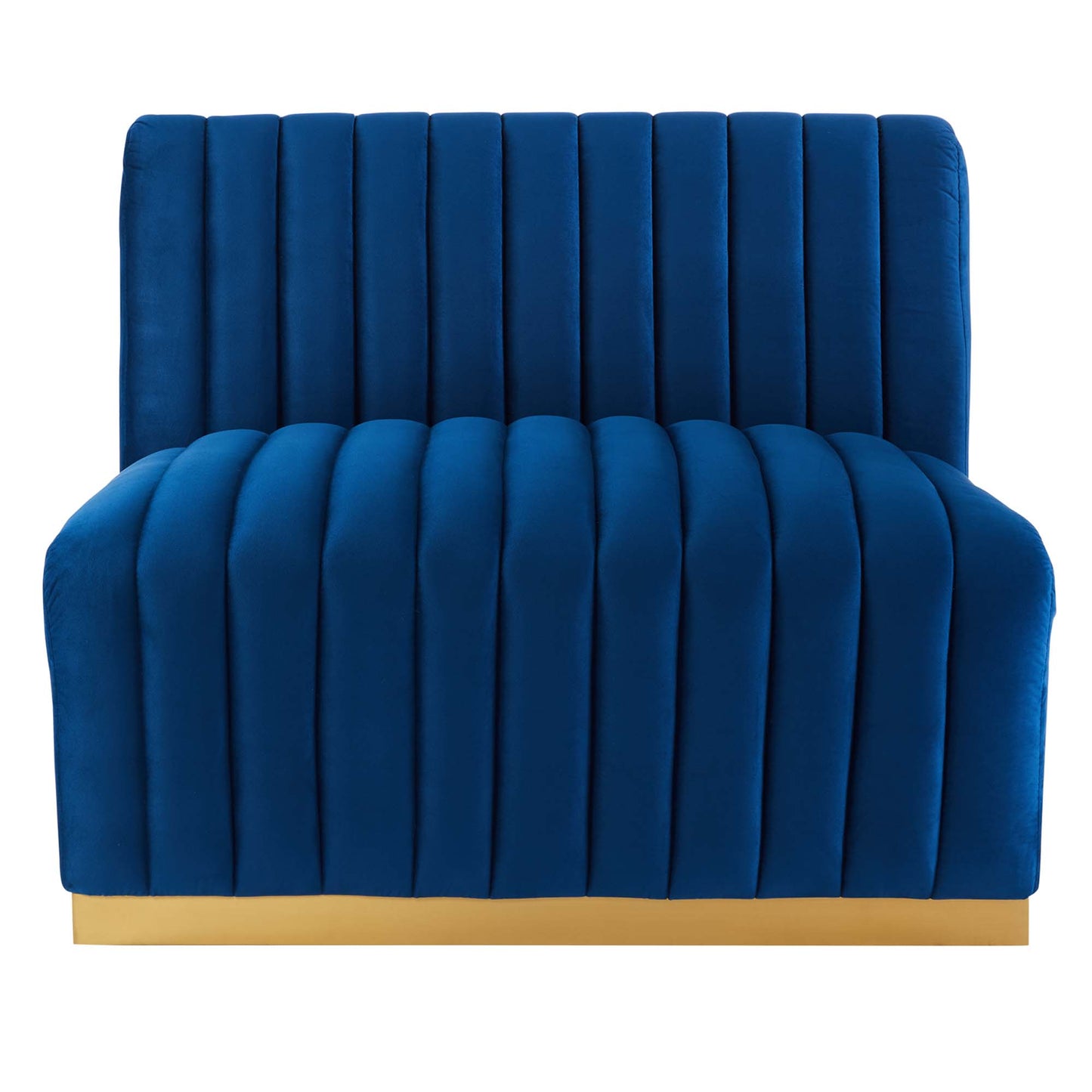 Conjure Channel Tufted Performance Velvet Armless Chair