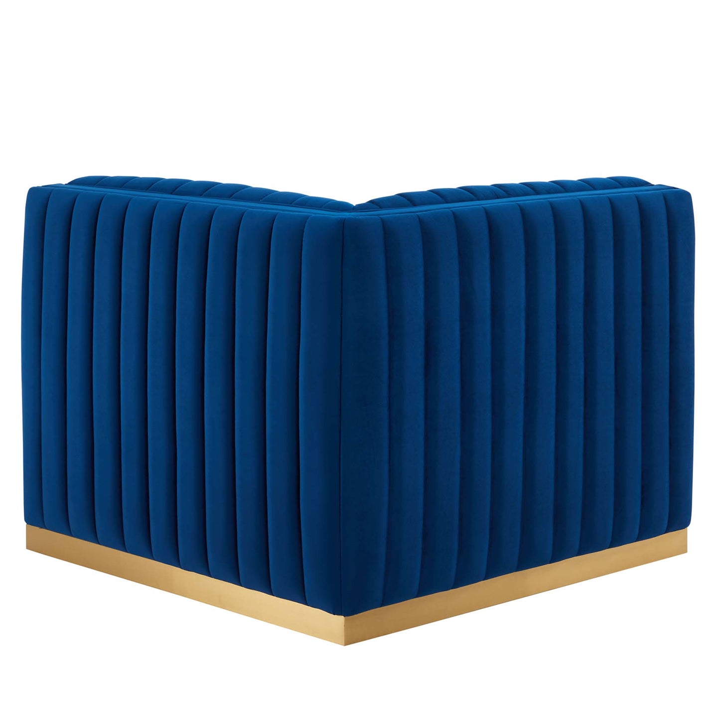 Conjure Channel Tufted Performance Velvet Left Corner Chair