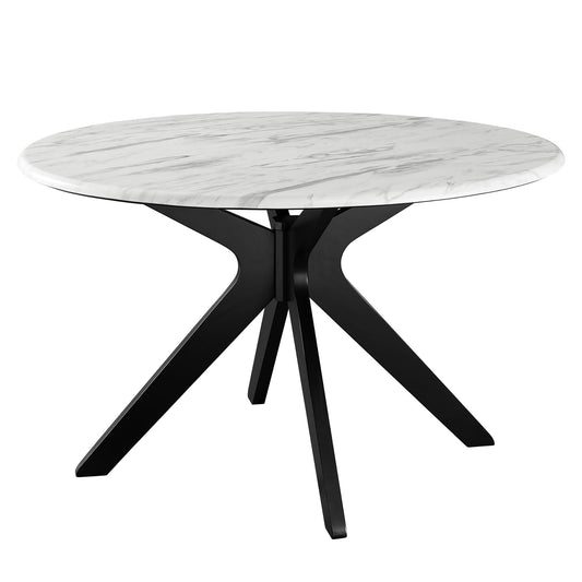 Traverse 50" Round Performance Artificial Marble Dining Table