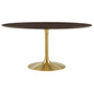 Lippa 60" Oval Wood Grain Dining Table