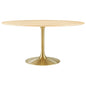 Lippa 60" Oval Wood Grain Dining Table