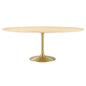 Lippa 78" Oval Wood Grain Dining Table