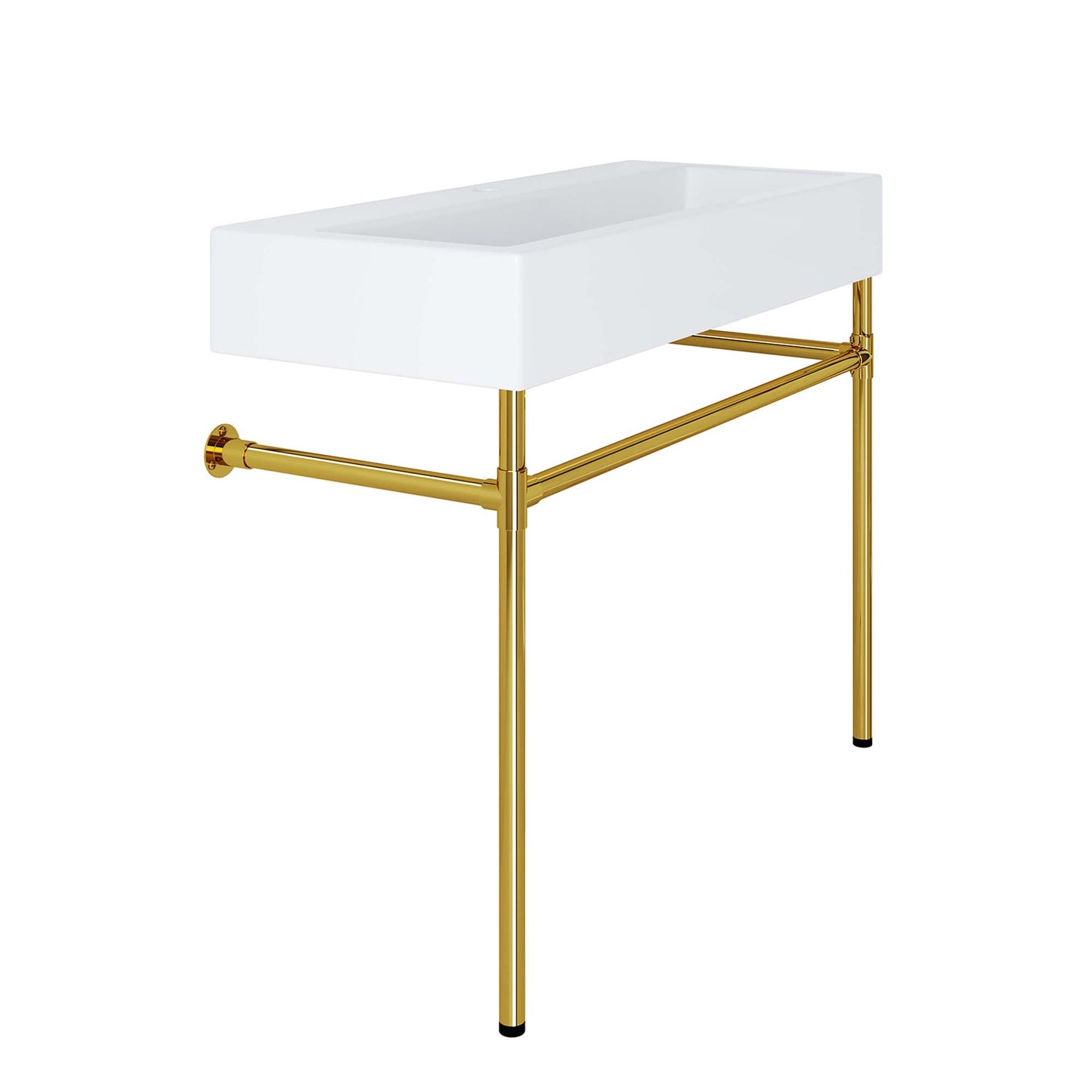 Redeem 40" Wall-Mount Gold Stainless Steel Bathroom Vanity