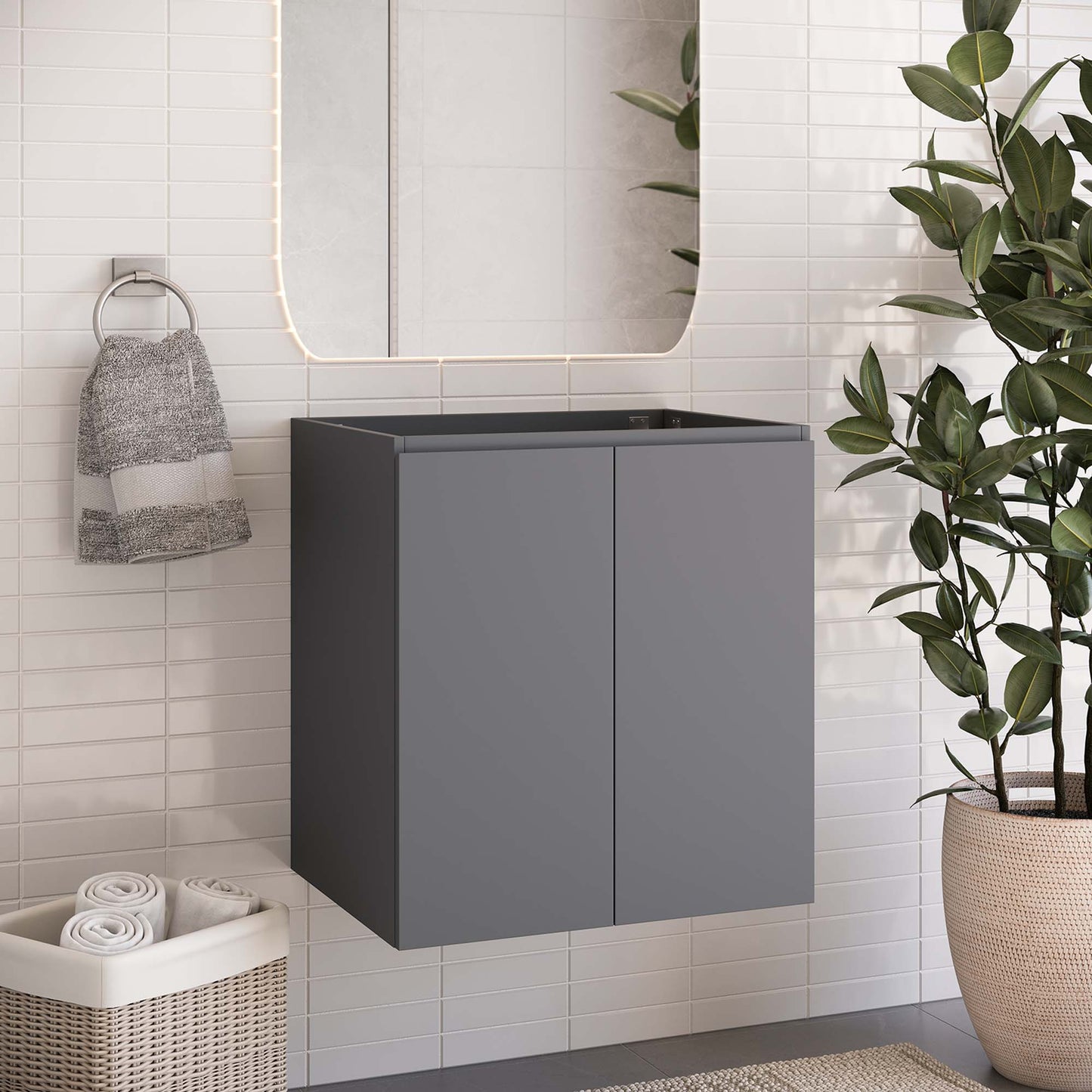 Bryn 24" Wall-Mount Bathroom Vanity (Sink Basin Not Included)