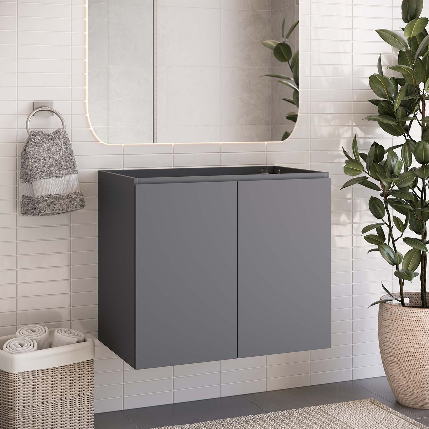 Bryn 30" Wall-Mount Bathroom Vanity (Sink Basin Not Included)