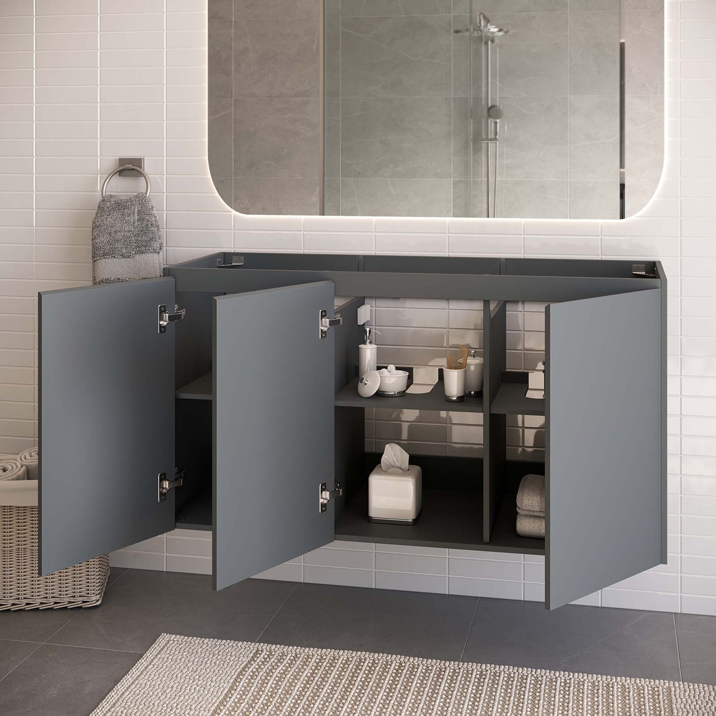 Bryn 48" Wall-Mount Bathroom Vanity (Sink Basin Not Included)