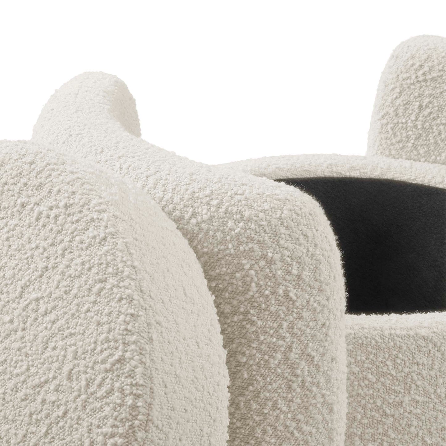 Nebula Boucle Upholstered Ottoman