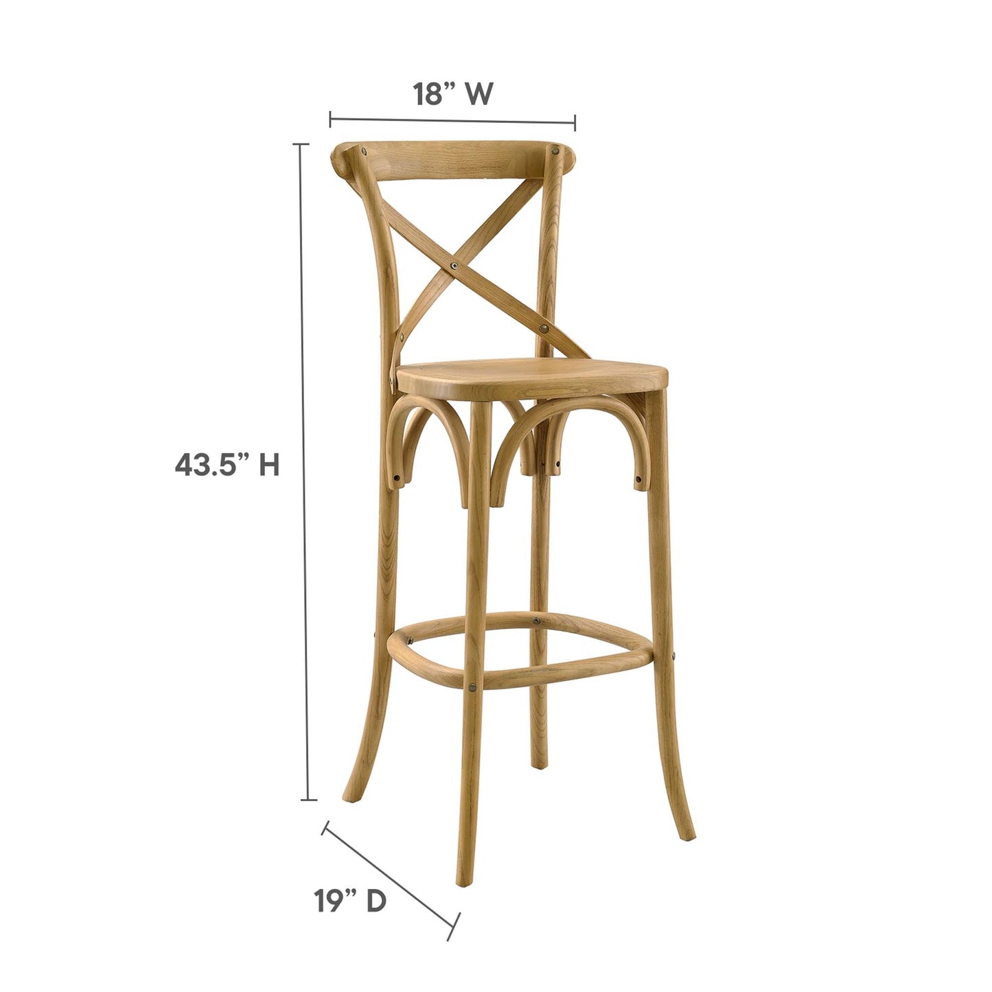 Taburete de bar Gear de Modway