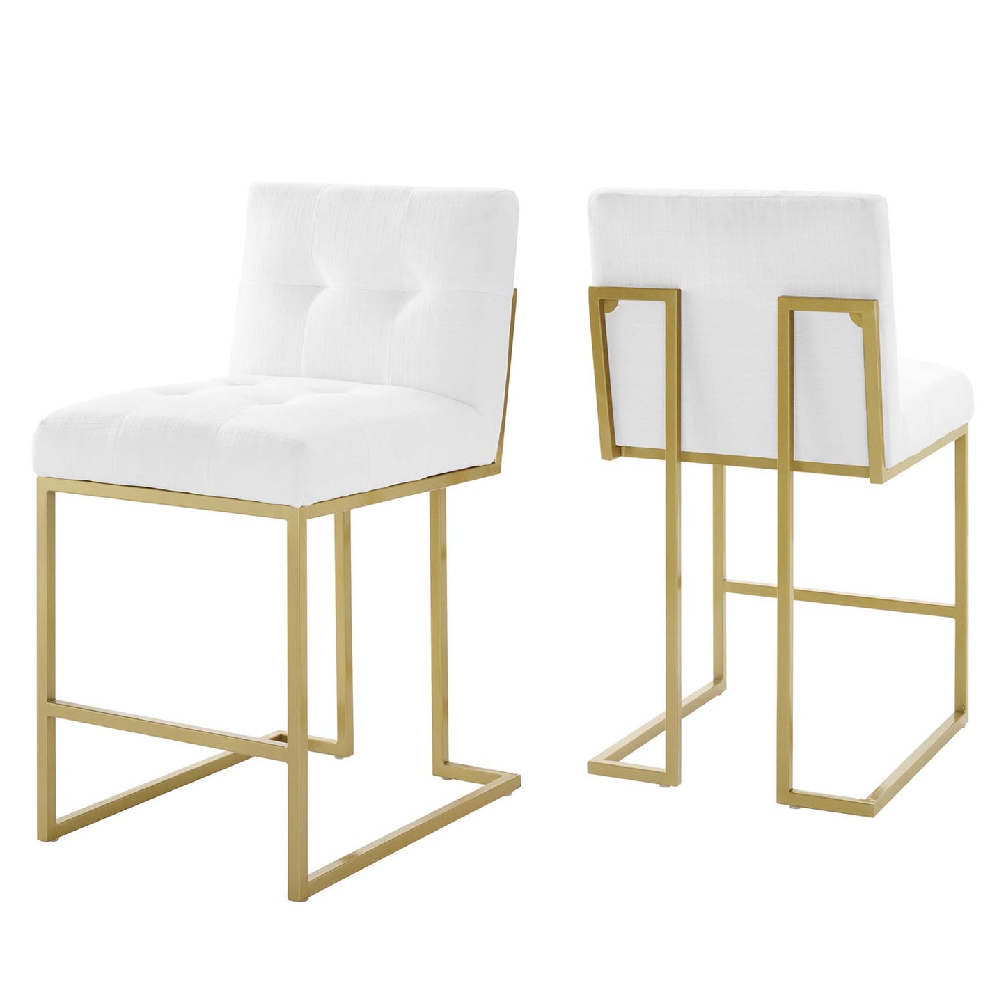 Lot de 2 tabourets de bar rembourrés en tissu Privy par Modway