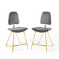 Lot de 2 tabourets de bar en velours Ponder Performance par Modway