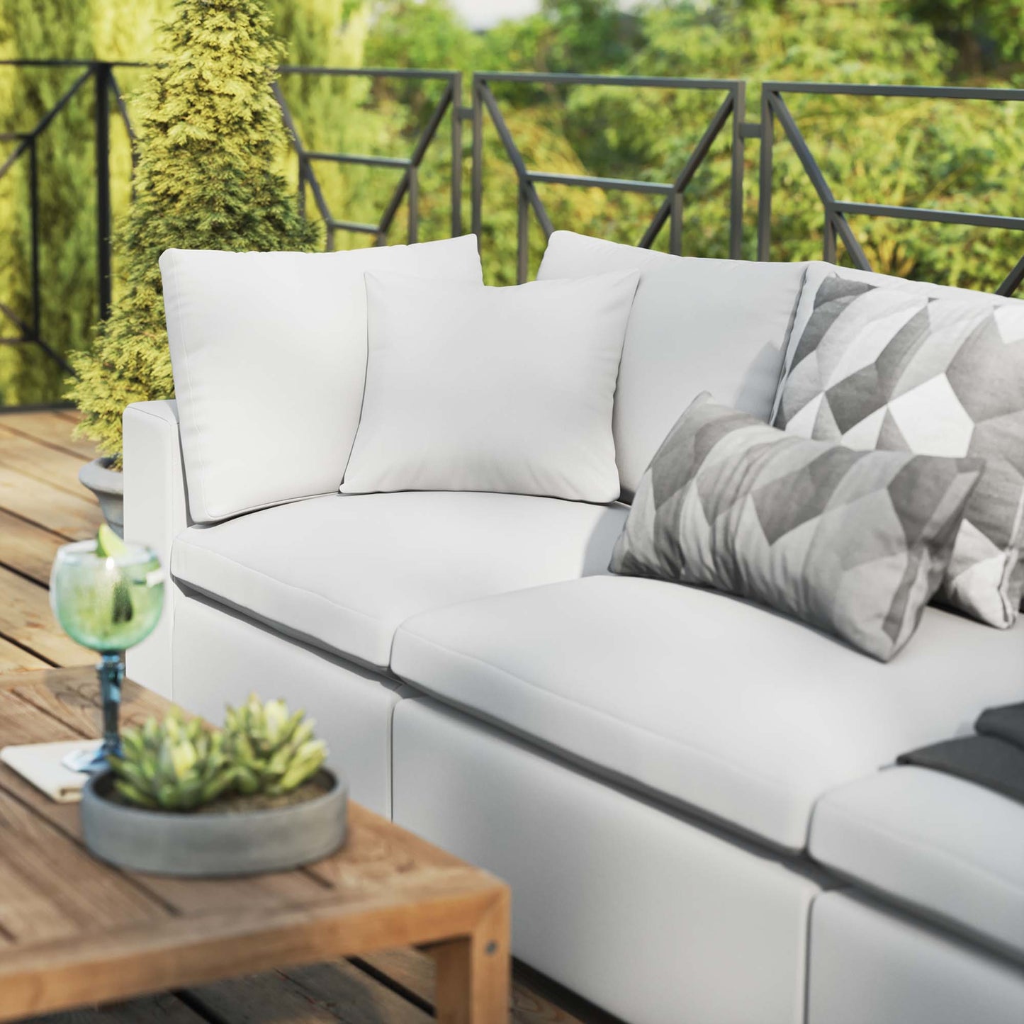 Commix Overstuffed Outdoor Patio Sofa