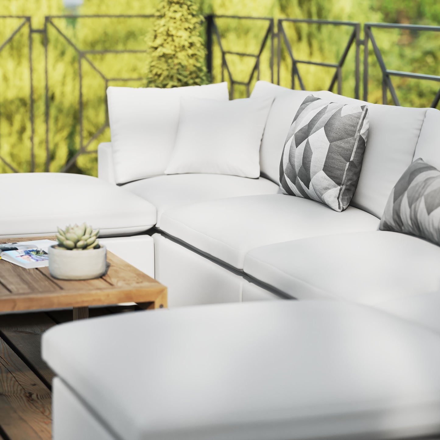 Commix 6-Piece Outdoor Patio Sectional Sofa