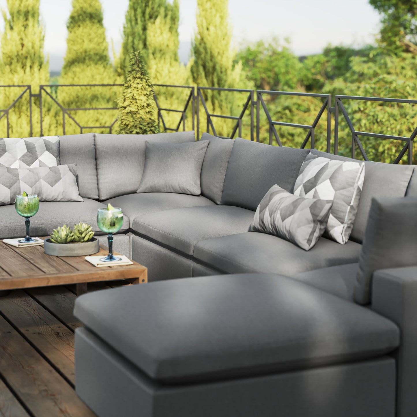 Commix 7-Piece Outdoor Patio Sectional Sofa