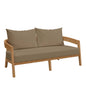 Brisbane Teak Wood Outdoor Patio Loveseat