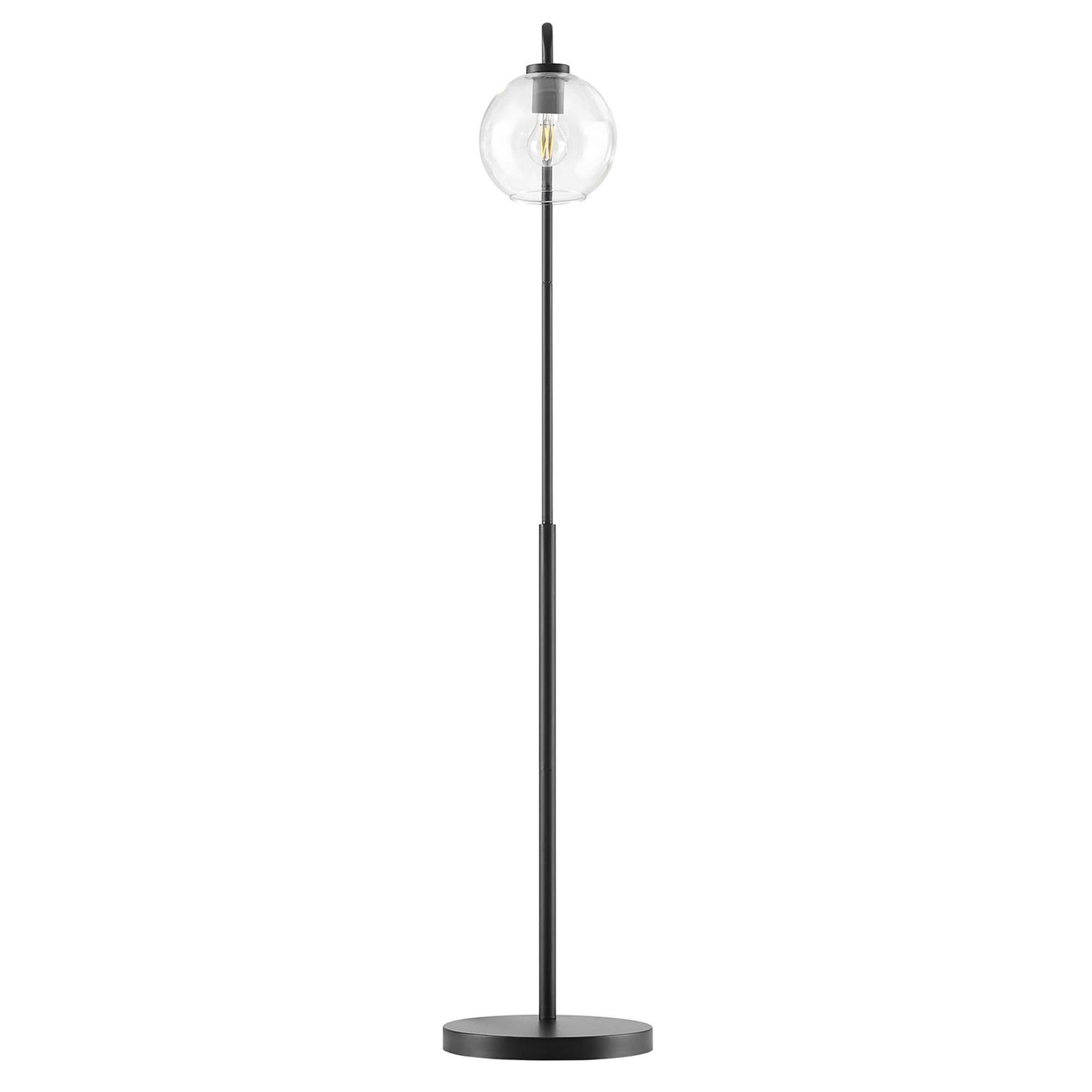 Silo Glass Globe Glass and Metal Floor Lamp