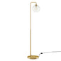 Silo Glass Globe Glass and Metal Floor Lamp