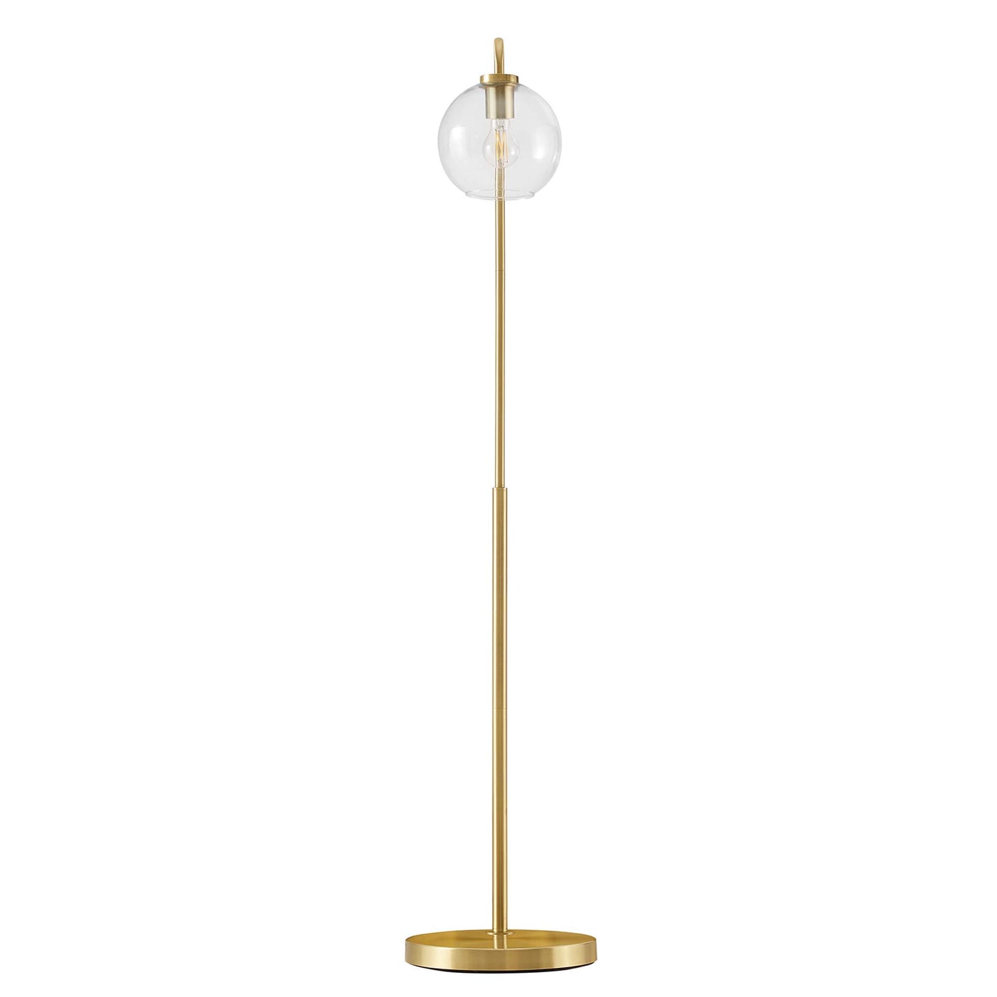 Silo Glass Globe Glass and Metal Floor Lamp