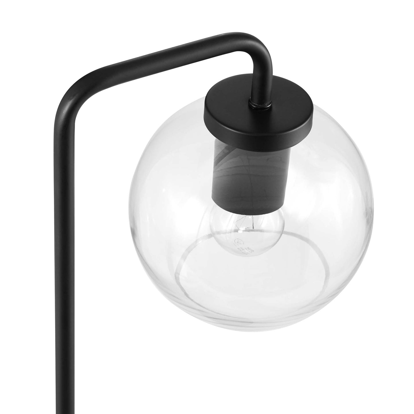 Silo Glass Globe Glass and Metal Table Lamp