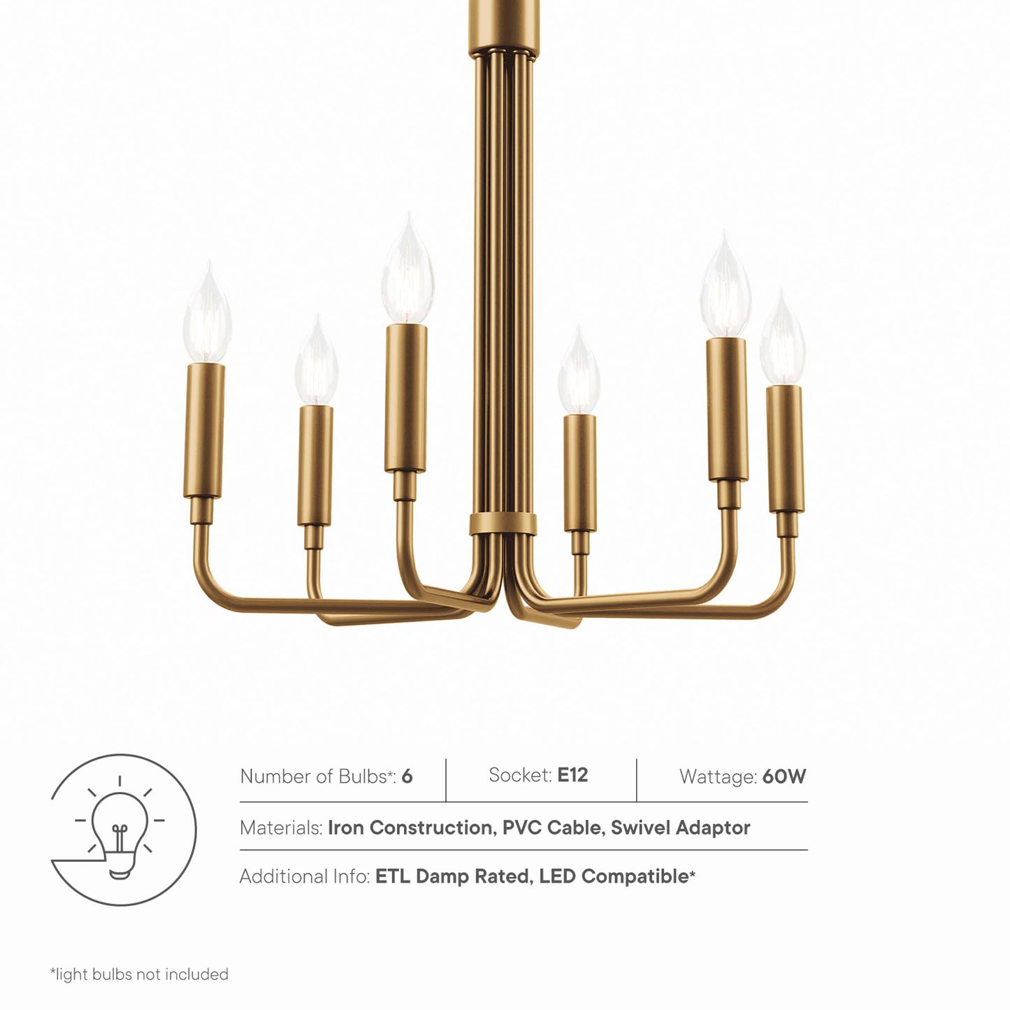 Lustre à 6 lumières Rekindle de Modway