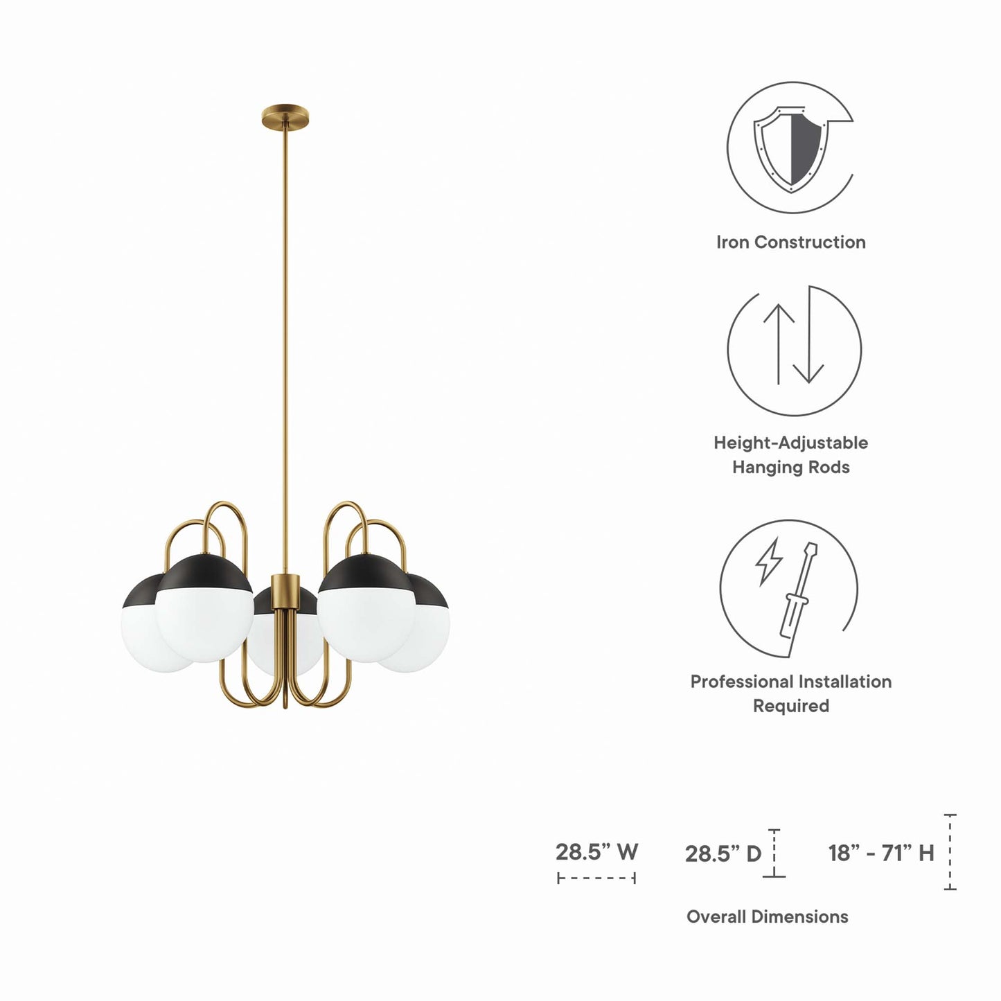 Stellar 5-Light Chandelier