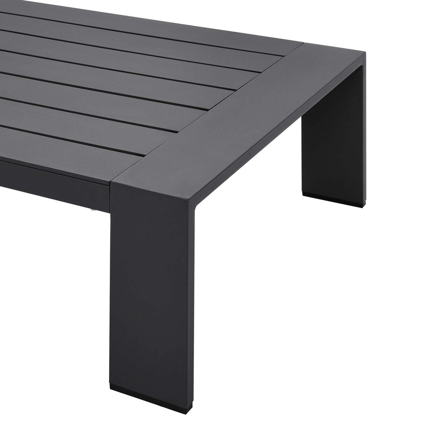 Mesa de centro de aluminio con revestimiento en polvo para exteriores Tahoe de Modway